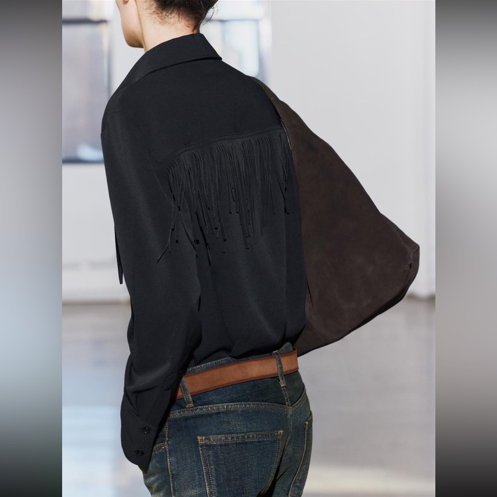 ZARA Black Collared Shirt - Picture 4 of 8